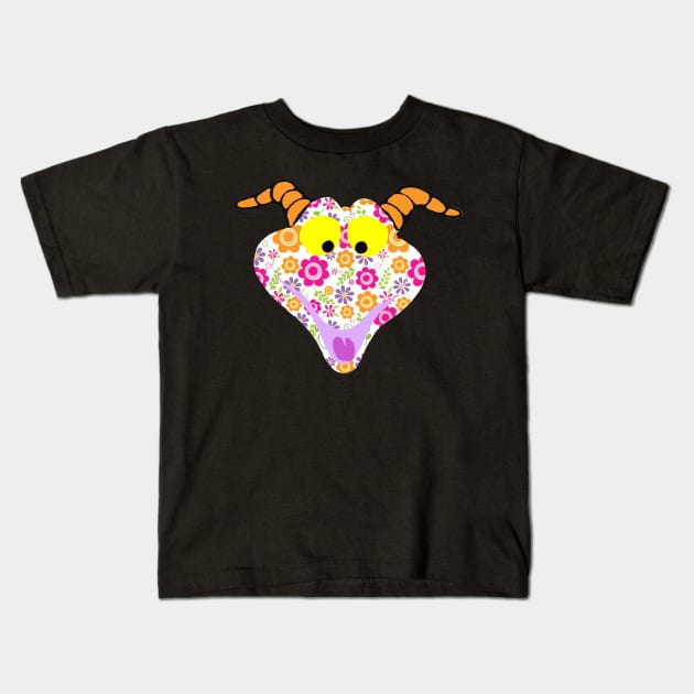 Floral Dragon Kids T-Shirt by magicmirror